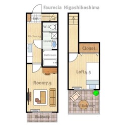 フォルシア東小島の物件間取画像